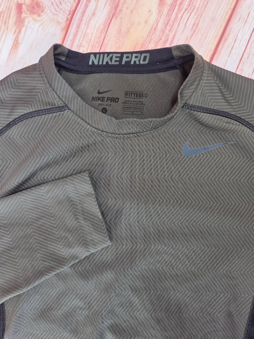 Nike Pro Mens Long Sleeve Fitted Dri-Fit Shirt Large